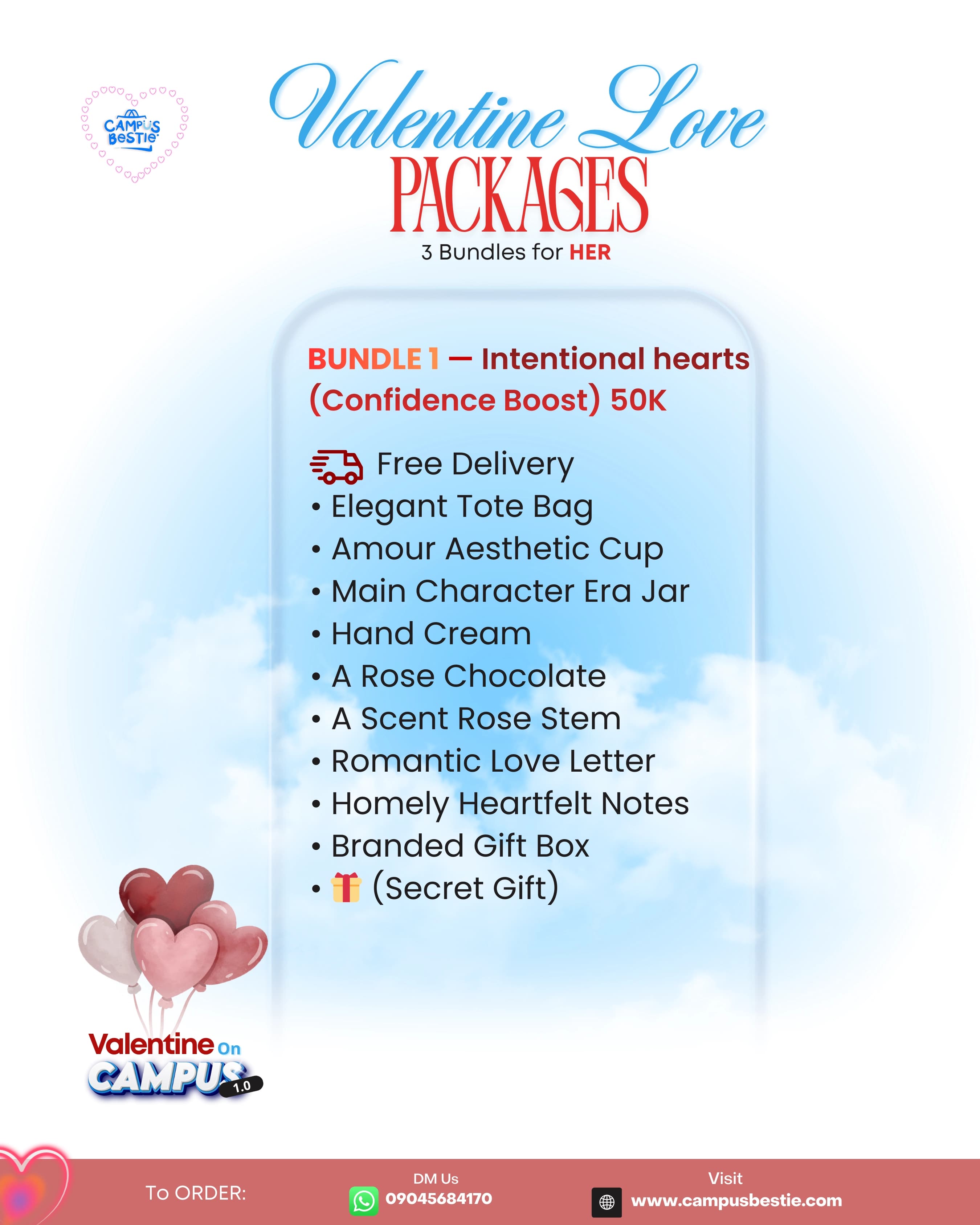 Valentine Intentional Hearts Package for HER